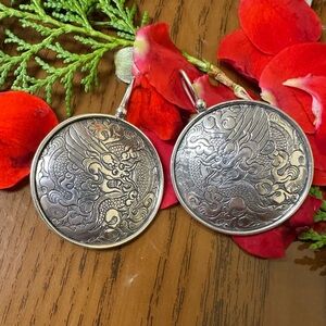 Silpada Elegant 925 Silver W1228 dragon  Dangle Earrings